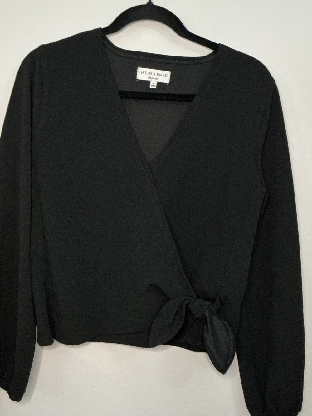 Madewell Black Texture & Thread Top